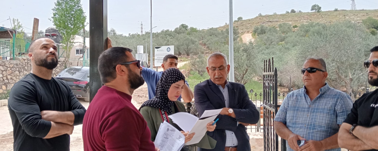 APLA carries out a field visit to Ein al- Balad Square Rehabilitation Project in Husan